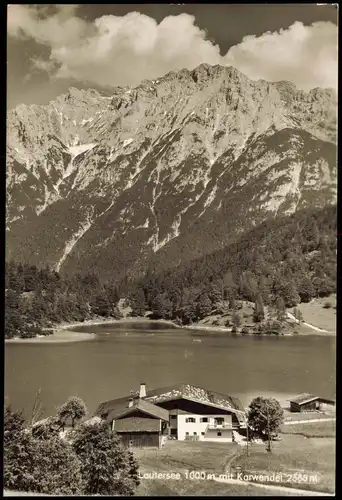 Ansichtskarte Mittenwald Lautersee mit Karwendel Gebirge 1960