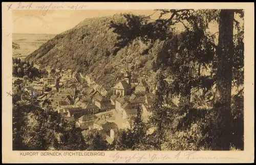 Bad Berneck im Fichtelgebirge Panorama-Ansicht KURORT (FICHTELGEBIRGE) 1926