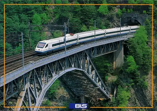 Ansichtskarte  Verkehr & Eisenbahn Elektro-Zug der BLS Lötschbergbahn 2000