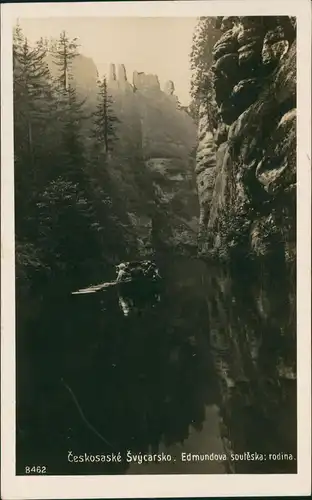 Jonsdorf (CZ) Janov Klamm-Fahrt mit dem Boot Českosaské Švýcarsko  1930