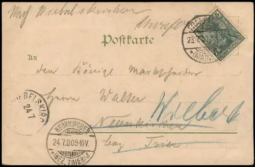 Ansichtskarte Litho AK Wiesbaden Gruss aus... vom Neroberg 1909