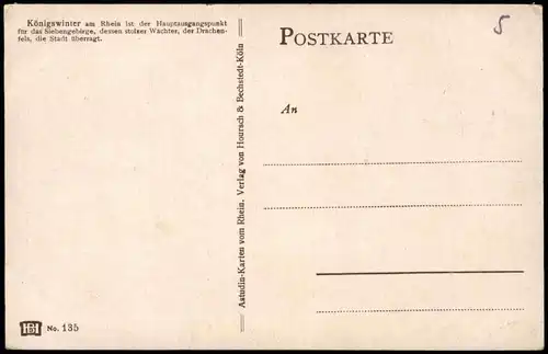 Ansichtskarte Königswinter Stadt - Künstlerkarte 1915