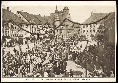 Ansichtskarte Hildburghausen Festumzug Vertreter der Kooperationen 1922