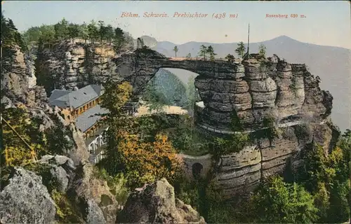 Tetschen-Bodenbach Decín Böhm. Schweiz. Prebischtor Pravčicka brana 1925
