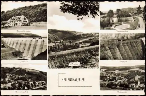 Hollerath Eifel Hellenthal   Mehrbild-AK . Jugendherberge, Talsperre uvm. 1960