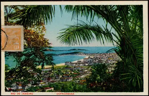 Postcard Rio de Janeiro COPACABANA 1924