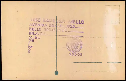 Postcard Rio de Janeiro AVENIDA RIO BRANCO 1934