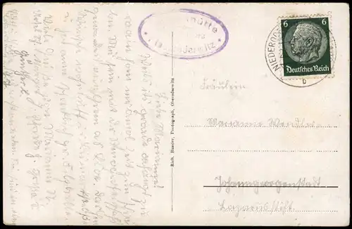 Ansichtskarte Niederoderwitz-Oderwitz Batzenhütte 1936