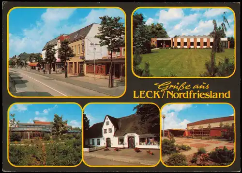 Ansichtskarte Leck (Nordfriesland) Mehrbildkarte mit 5 Ortsansichten 1987