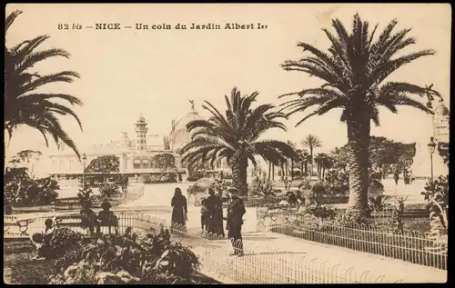 CPA Nizza Nice Un coin du Jardin Albert Ier 1910