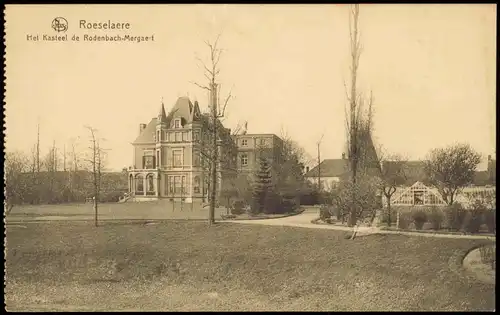 Postkaart Roeselare Roulers Het Kasteel de Rodenbach-Mergaert 1910