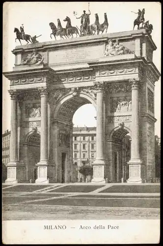 Cartoline Mailand Milano Arco della Pace 1910