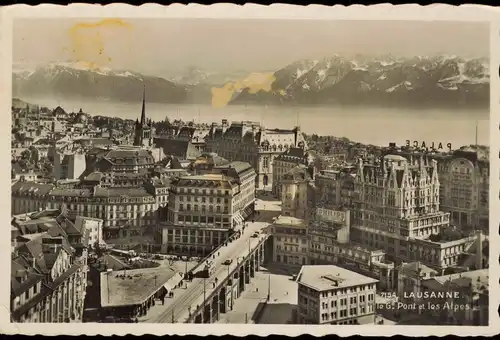 Ansichtskarte Lausanne Panorama-Ansicht 1939
