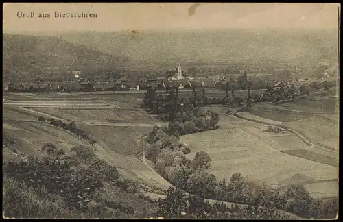 Ansichtskarte Bieberehren-Röttingen Blick auf die Stadt 1922