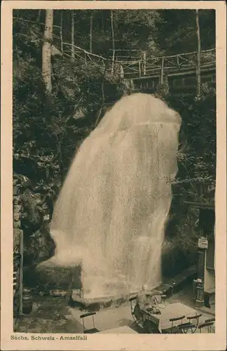 Rathen Amselfall   Sächsische Schweiz, Waterfall River Falls 1920