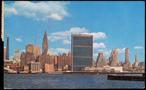 New York City United Nations Headquarter, Manhattan Panorama 1955