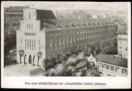Saarbrücken Neues Geschäftshaus Saarbrücker Landeszeitung 1926