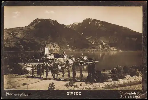 Ansichtskarte Spiez Stadt - Photoglob Co Zürich 1897