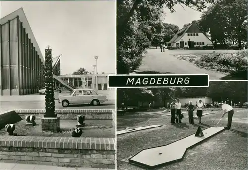 Werder-Magdeburg Rotehornpark: Ausstellungshallen, Jägerhütte, Sportgarten 1978