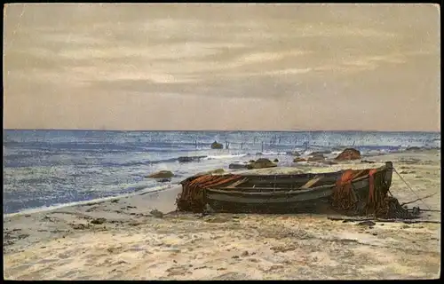 Ansichtskarte Göhren (Rügen) Strand, Fischerboote - Stimmungsbild Meer 1912
