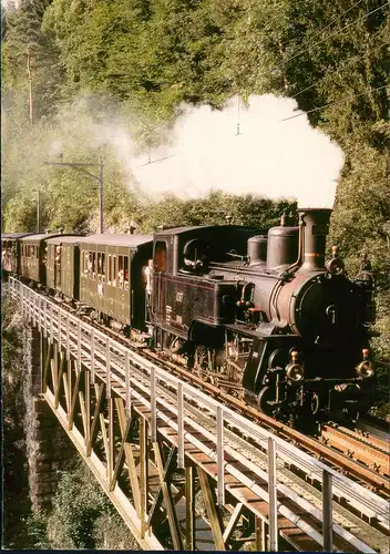Verkehr & Eisenbahn Ballenberg Dampfbahn Hausenbachbrücke am Brünig 1980