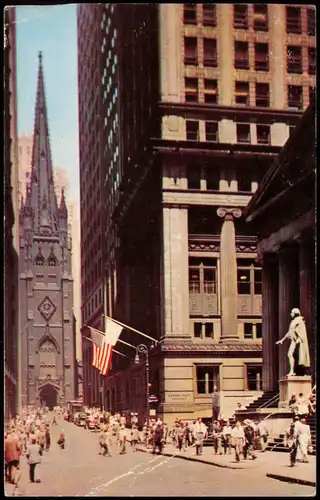 Manhattan New York City Wall Street  FINANCIAL DISTRICT  TREASURY BUILDING 1957