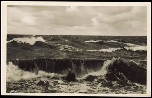 Ansichtskarte Westerland-Sylt Sturmwellen - Fotokarte 1931