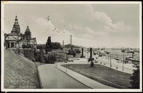 Postcard Stettin Szczecin Hakenterrasse - Fabrik 1936