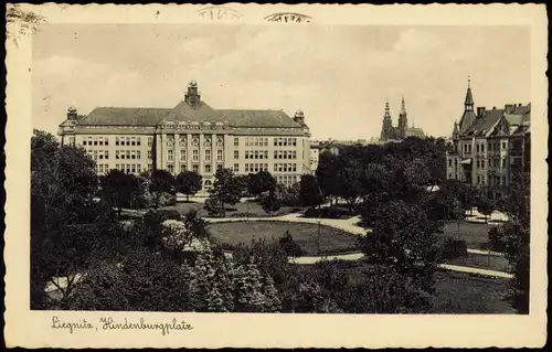 Postcard Liegnitz Legnica Hindenburgplatz 1936