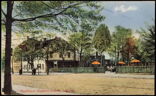Ansichtskarte Leipzig Gasthaus Napoleonstein 1926
