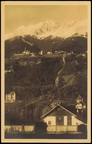 Ansichtskarte Innsbruck Panorama-Ansicht mit Hungerbergbahn 1930