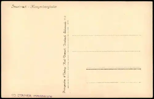 Ansichtskarte Innsbruck Panorama-Ansicht mit Hungerbergbahn 1930