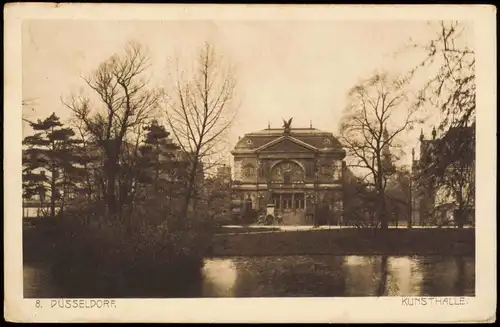 Ansichtskarte Düsseldorf Partie an der Kunsthalle 1911