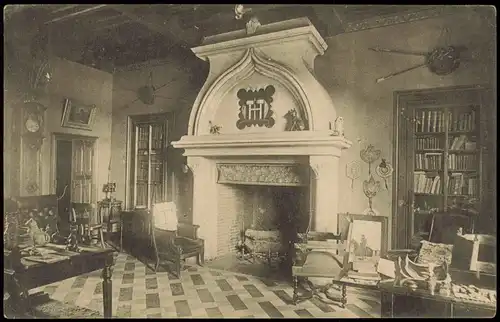 Ansichtskarte  Wohnung, Zimmer Innenansicht 1910