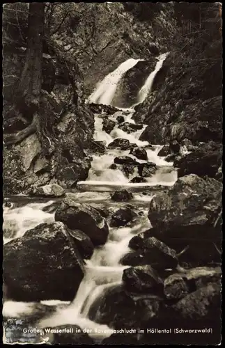 Hirschsprung-Breitnau Großer Wasserfall in der Ravennaschlucht Höllental  1960