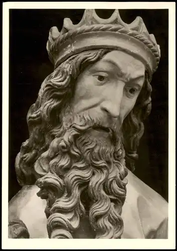 Münnerstadt PFARRKIRCHE Kopf Gott  Gnadenstuhl Hochaltar Riemenschneider 1960