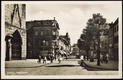Ansichtskarte Landau in der Pfalz Marktstraße 1930
