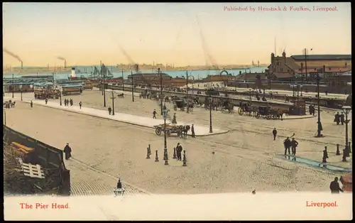 Postcard Liverpool The Pier Head. 1913
