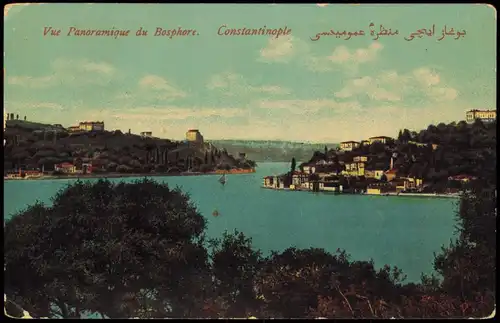 Istanbul Konstantinopel | Constantinople Vue Panoramique du Bosphore. 1913