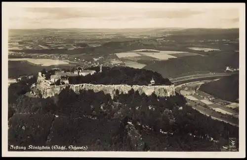Ansichtskarte Königstein (Sächsische Schweiz) Luftbild 1932