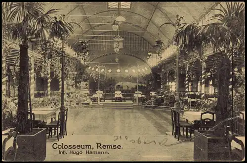 Ansichtskarte Remse Colosseum, Saal 1914