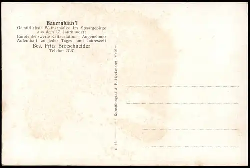 Ansichtskarte Spaar-Meißen Spaargebirge Bauernbäus'l Gaststube 1928
