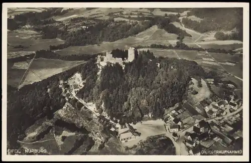 Ansichtskarte Nürburg Luftbild Eifel 1932