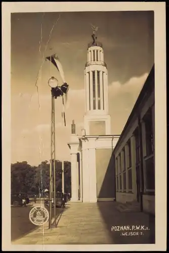 Postcard Posen Poznań POZNAN.P.W.K.I. .WEJŚCIE I. 1933