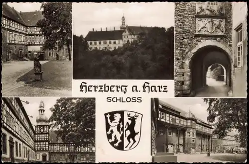 Ansichtskarte Herzberg (Harz) SCHLOSS (Mehrbildkarte) 1960