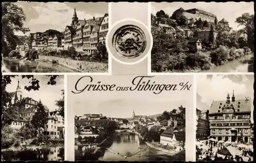 Ansichtskarte Tübingen Mehrbildkarte mit div. Ortsansichten 1959