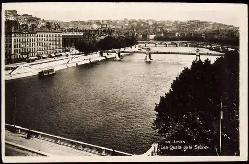 CPA Lyon Panorama-Ansicht, Les Quais de la Saône 1930