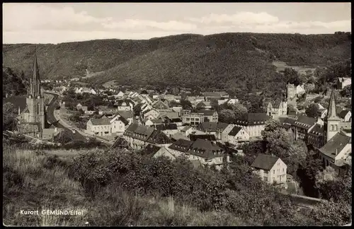 Ansichtskarte Schleiden-Gemünd Panorama-Ansicht Kurort GEMÜND/Eifel 1950