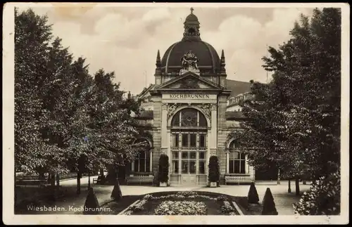 Ansichtskarte Wiesbaden Kochbrunnen 1934