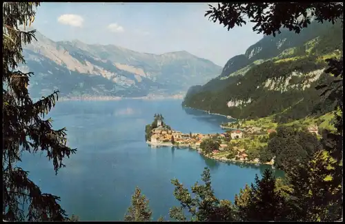 Ansichtskarte Bönigen Isletwald am Brienzersee mit Rothornkette 1960